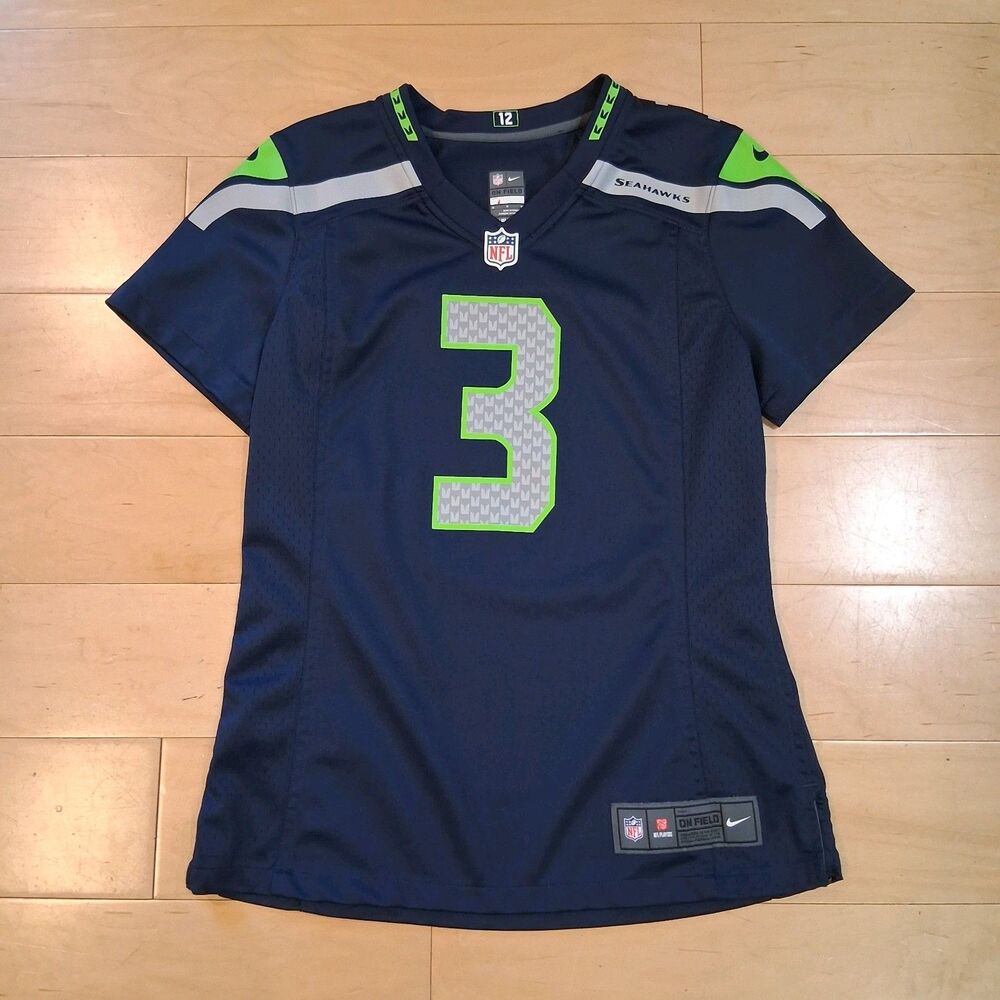 Nike Seattle Seahawks Russell Wilson #3 On Field Jersey Youth M 10/12 NFL